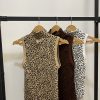 تاپ آستین حلقه ای پلنگی
