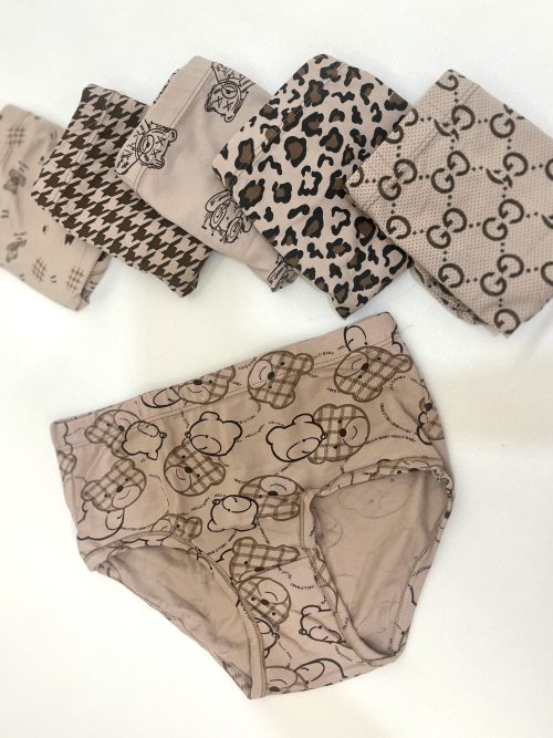 شورت عروسکی نخ پنبه ترک طرح کرم