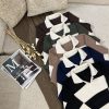 Striped Knit Polo Shirt (10) پلوشرت زنانه بافت راه راه