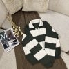 Striped Knit Polo Shirt (2) پلوشرت زنانه بافت راه راه