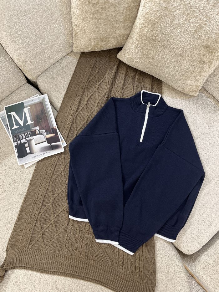 Women's Half-Zip Knit Sweater (5) بافت نیم زیپ زنانه