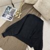 Women's Openwork Sleeve Knit Sweater (1) بافت آستین ژور زنانه