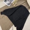 Women's Openwork Sleeve Knit Sweater (20) بافت آستین ژور زنانه